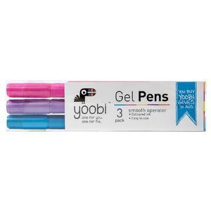Yoobi Triangle Gel Pens Multicolour 3 Pack