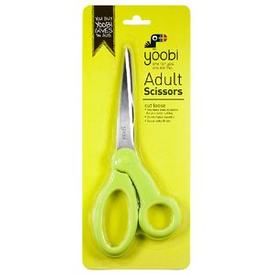 Yoobi Soft Touch Adult Scissors Green