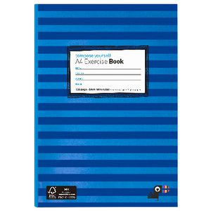 Yoobi A4 Exercise Book Stripe Blue128 Page