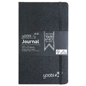 Yoobi Medium PU Hard Cover Journal Black 80 Page