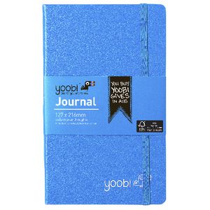 Yoobi Medium PU Hard Cover Journal Blue 80 Page