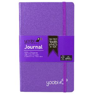 Yoobi Medium PU Hard Cover Journal Purple 80 Page