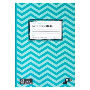 Yoobi A4 Exercise Book Chevron Aqua 128 Page