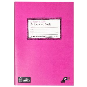 Yoobi A4 Exercise Book Pink 128 Page