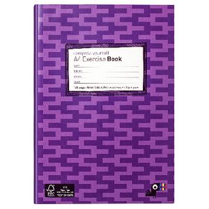 Yoobi A4 Exercise Book Zig Zag Purple 128 Page