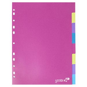 Yoobi 8 Tab Dividers Assorted