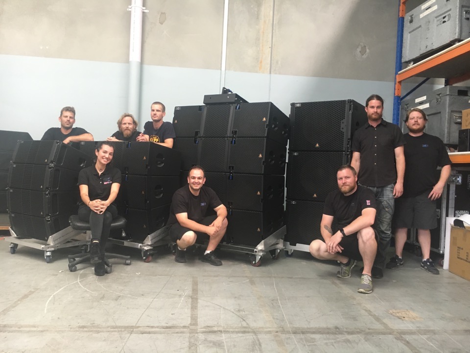 The Eighth Day Sound Sydney team with their Adamson E-Series and S-Series products.