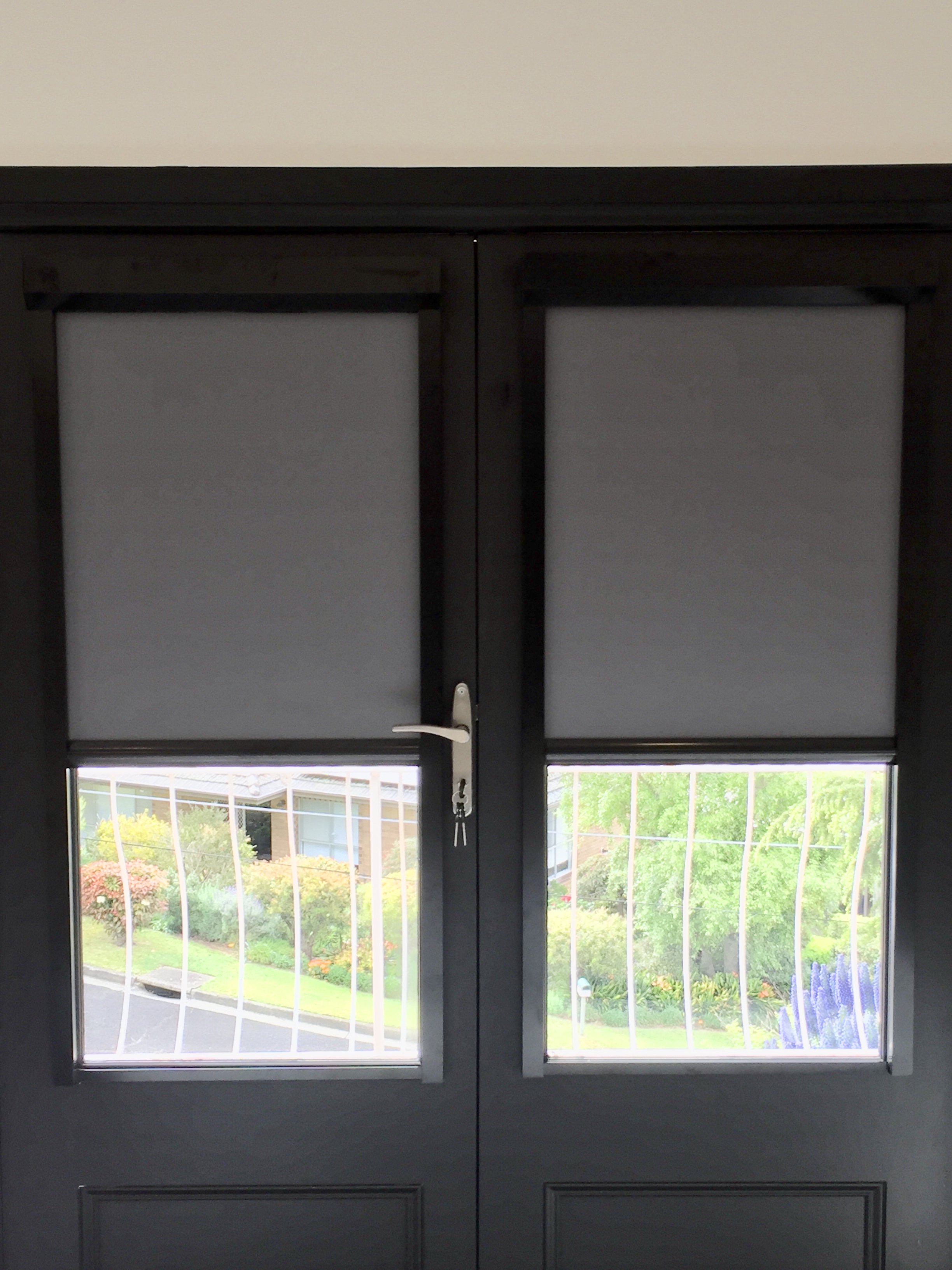 Glass Door Blind Install Another Great Option For The Screenaway Blind Giving You Privacy Through Those Glass Doors With Blinds Being Able To Be Fixed Much Better Than