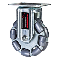 Double Rotacaster omni-wheel with mount & top plate