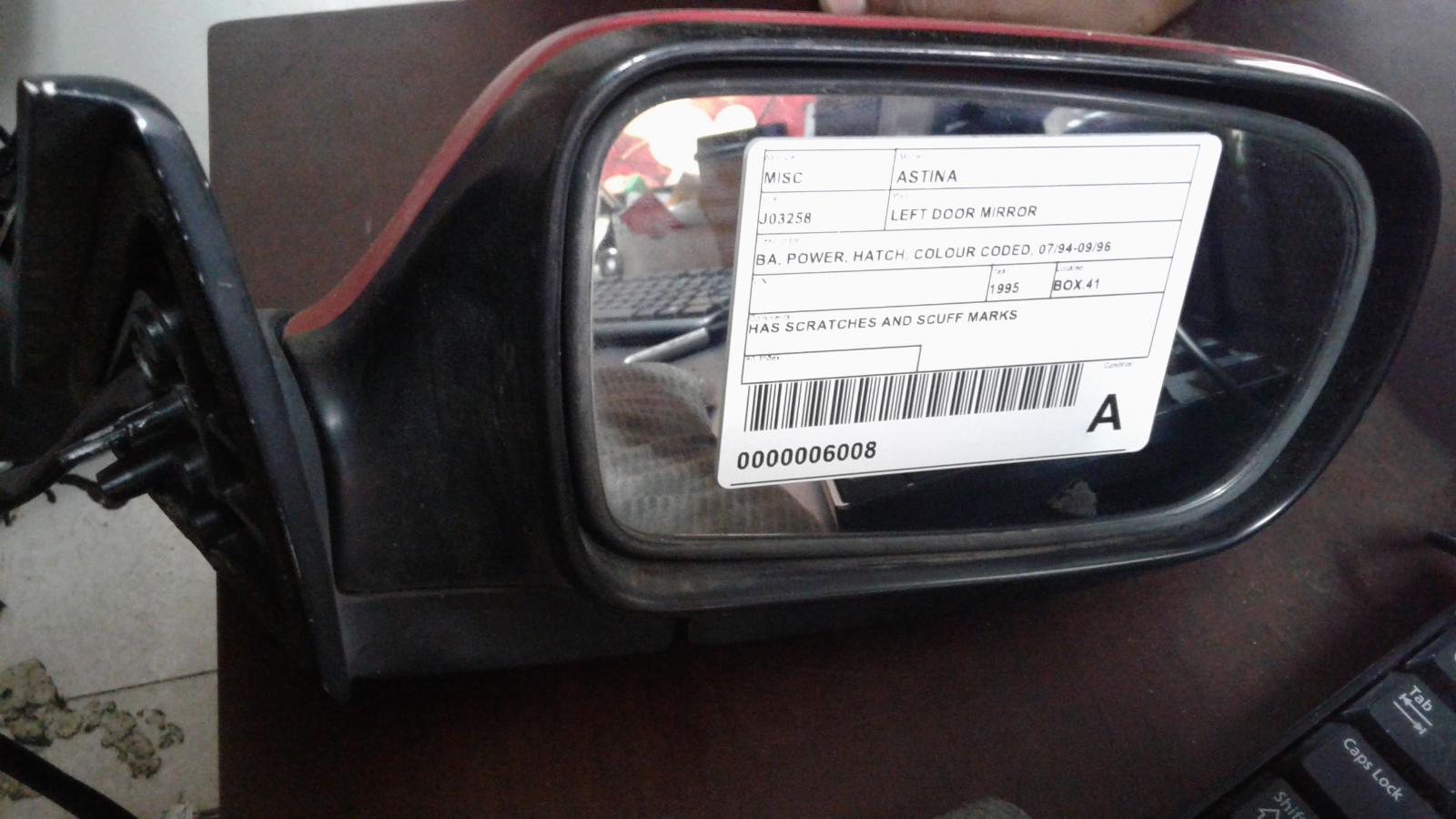 1995 Mazda Astina Left Door Mirror View Auto part Left Door Mirror Mazda Astina 1995