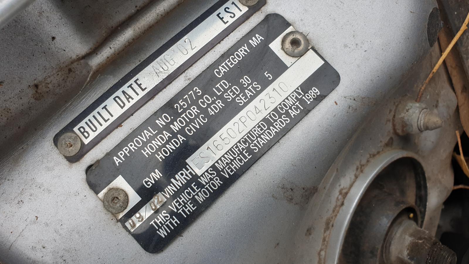 View Auto part Left Rear Wnd Reg/Motor Honda Civic 2002