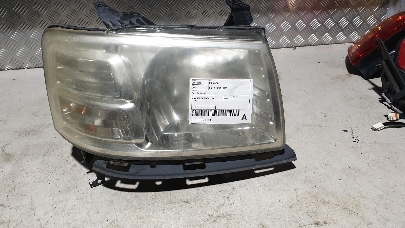 2008 Ford Ranger Right Headlamp View Auto part Right Headlamp Ford Ranger 2008