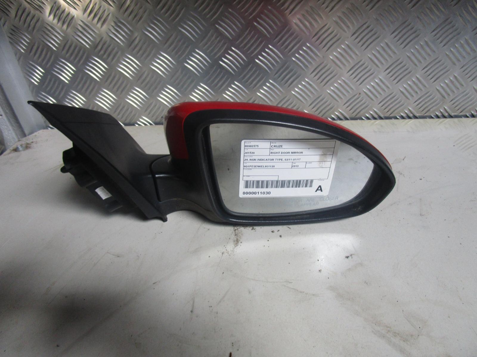 View Auto part Right Door Mirror Holden Cruze 2013