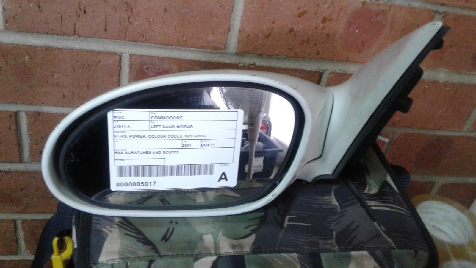 2001 Holden Commodore Left Door Mirror View Auto part Left Door Mirror Holden Commodore 2001