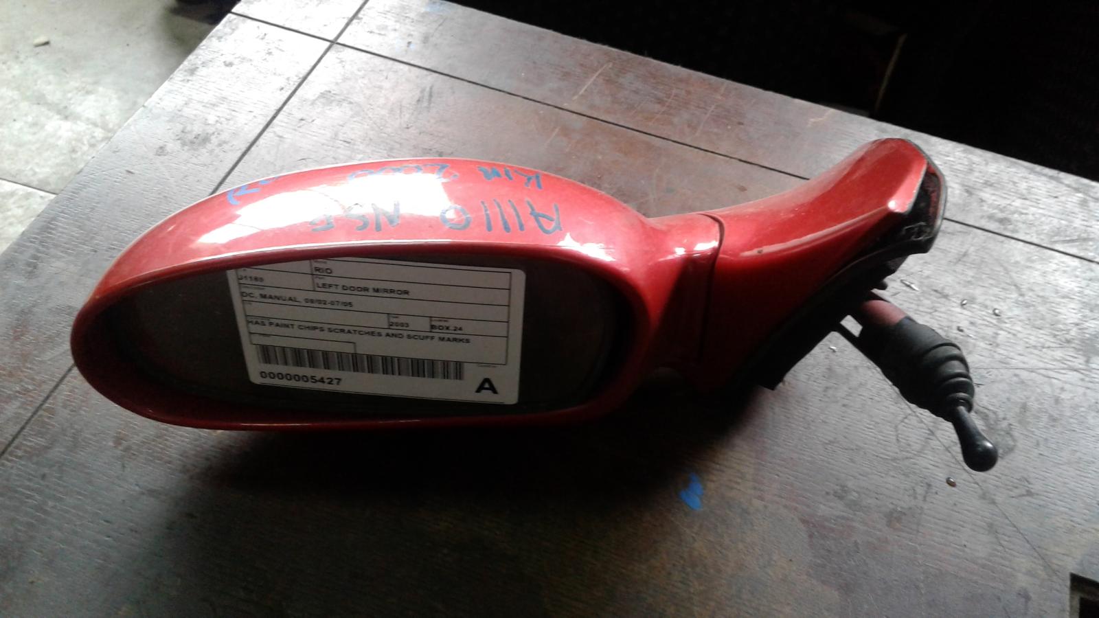 2003 Kia Rio Left Door Mirror View Auto part Left Door Mirror Kia Rio 2003