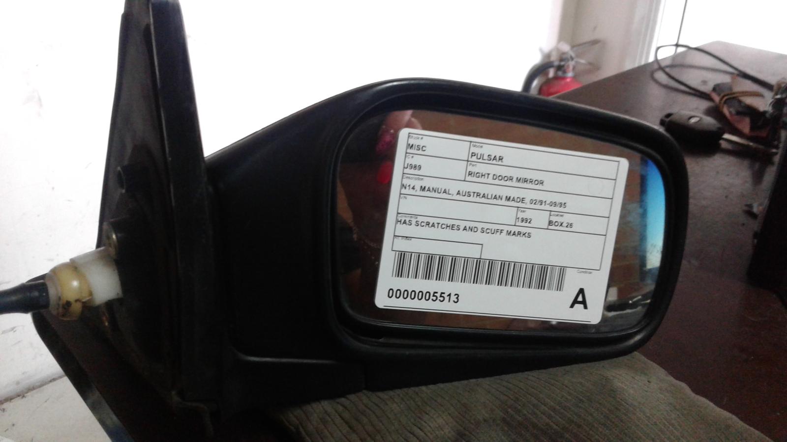 1992 Nissan Pulsar Right Door Mirror View Auto part Right Door Mirror Nissan Pulsar 1992