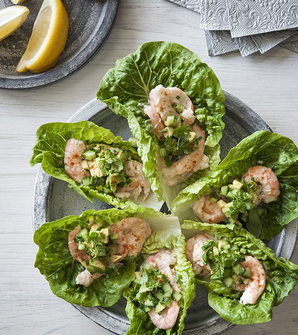Prawn Cocktail & Avocado Salsa Lettuce Cups