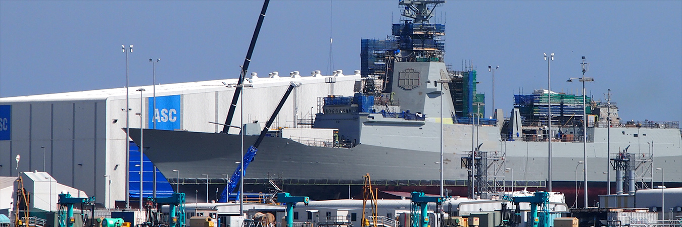 HMAS Hobart construction
