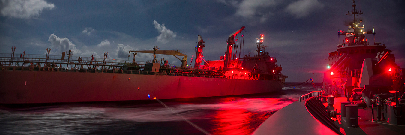 RAN ships at night