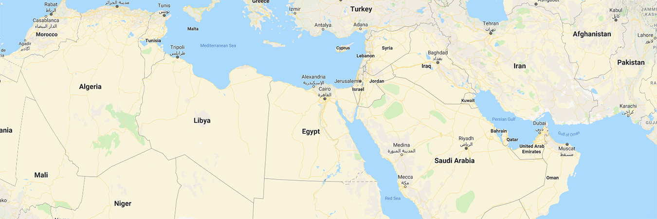 Arab world map
