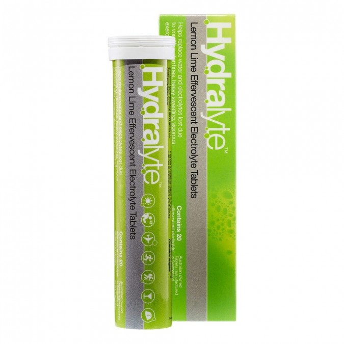 HYDRALYTE Lemon Lime Flavoured Effervescent Electrolyte Tablets 20