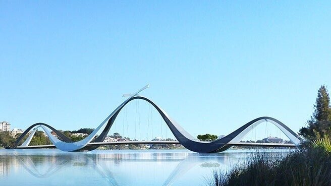 Bridge wave river image