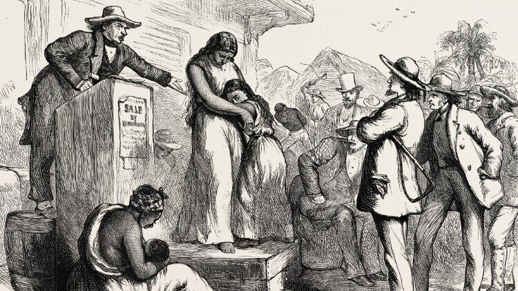 Slaves auction reflection on pearls freedom