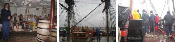 Briefing and training for the new crew.