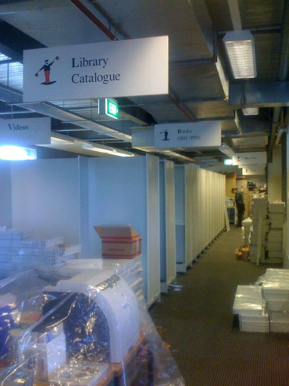 Library compactus under construction