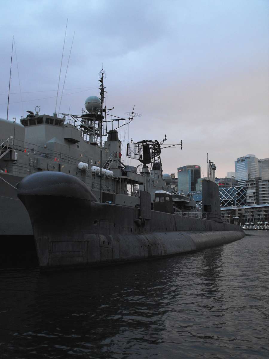 Former H.M.A.S. Onslow alongside at Darling Harbour
