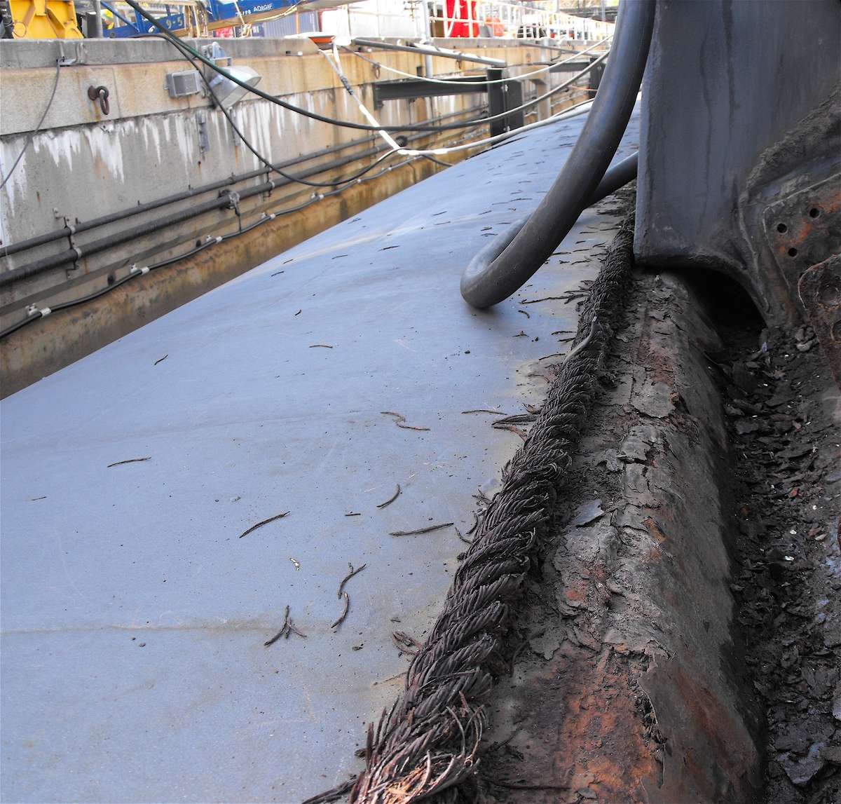 Channel, where saddle tanks and pressure hull meet