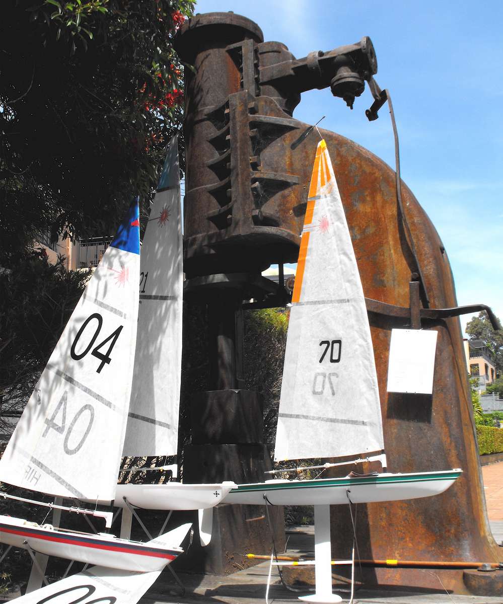 Shore side fun; radio controlled boats and an industrial relic