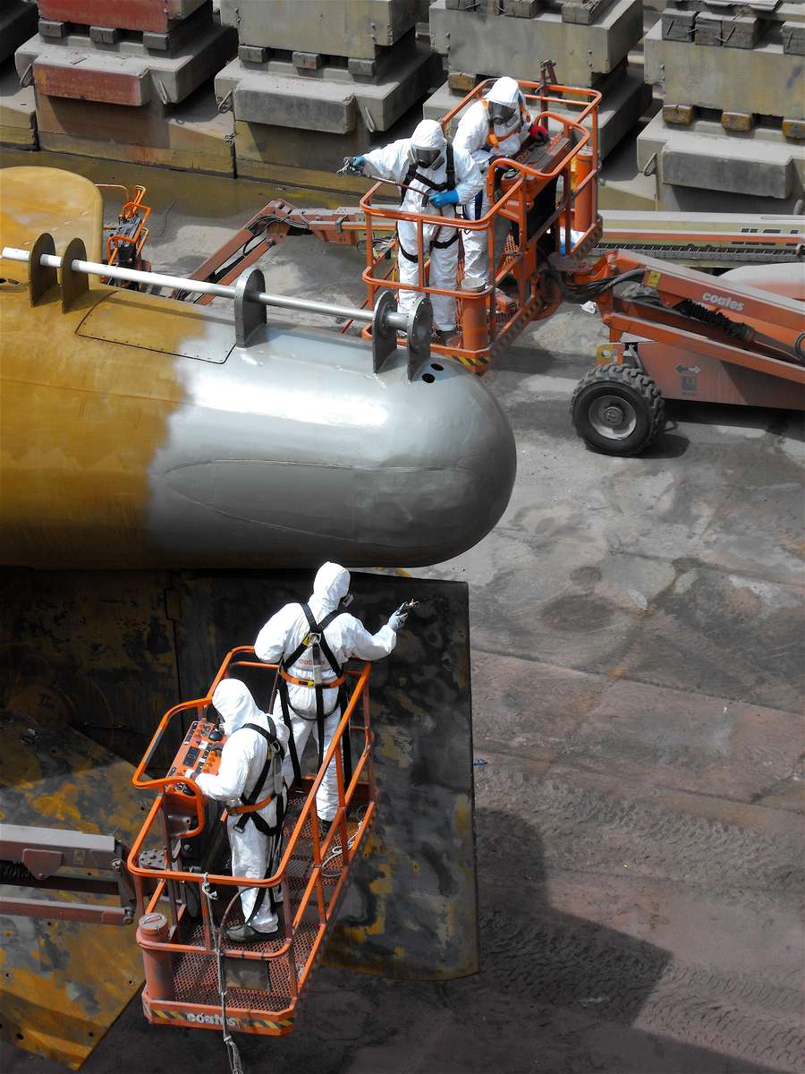 Spray team in action