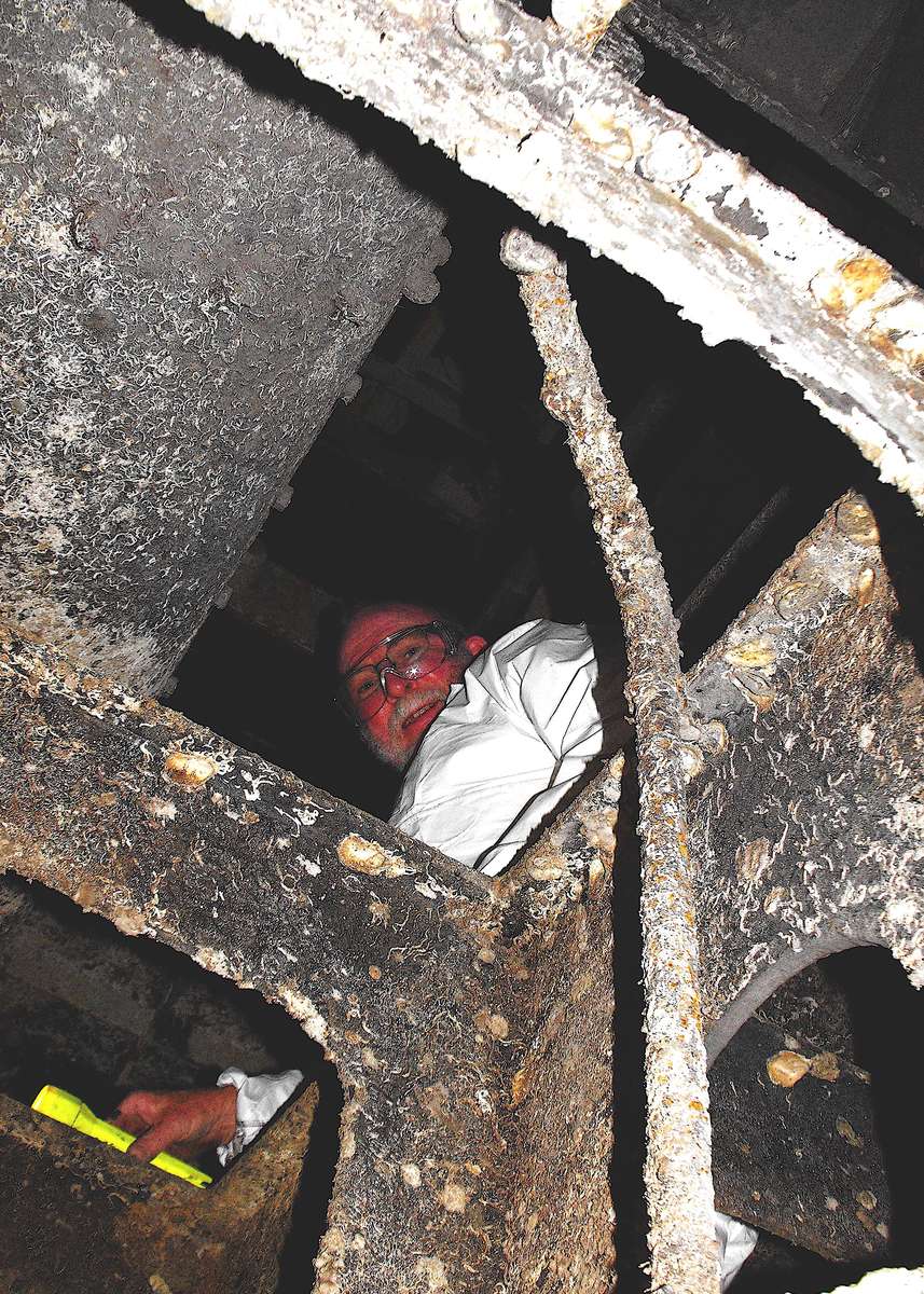 Bunny Thomson in No1 water ballast tank