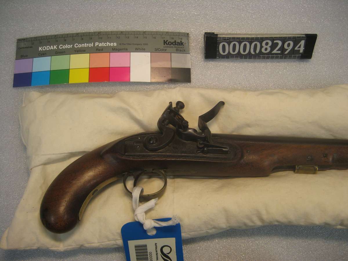 Flintlock Coach Pistol owned by Francis Deane (ANMM 00008294).