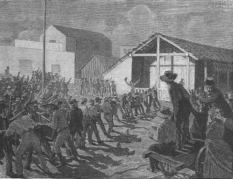 The execution of John Jenkins, “an ex-convict from Sydney”. Held at the Californian Military Museum.