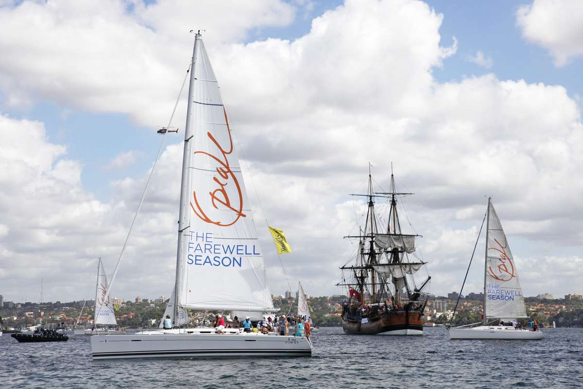 HMB Endeavour in the midst of Oprah