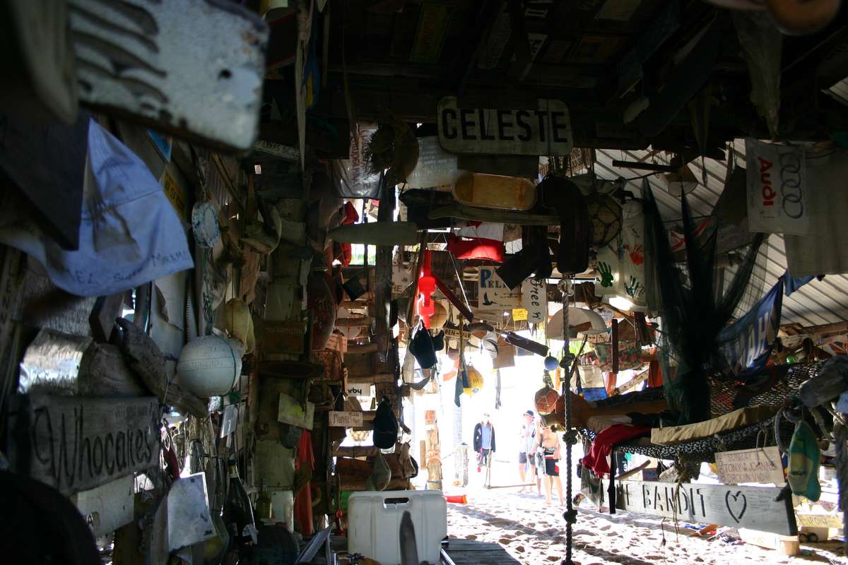 Inside the shack