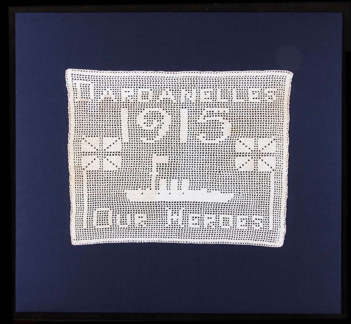 Hand crocheted cloth c 1915, ANMM Collection Hand crocheted cloth c 1915, ANMM Collection
