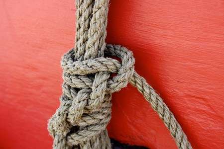 Close up photo of tied rope