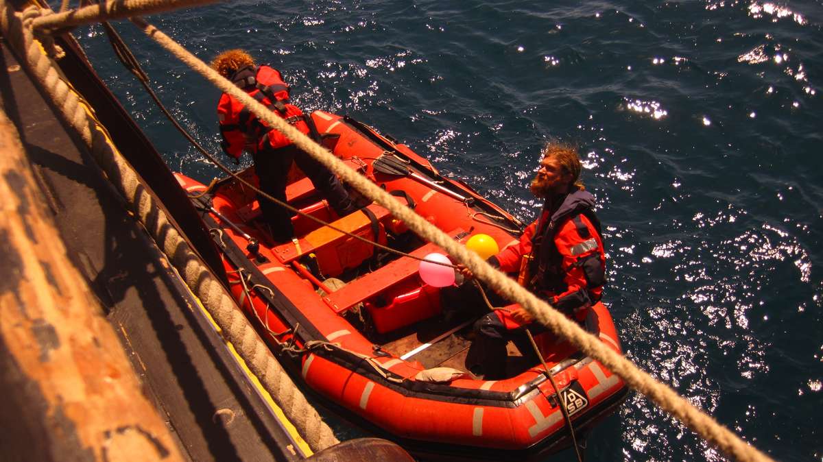 The Boatswain and Second officer in the "Fizzboat"