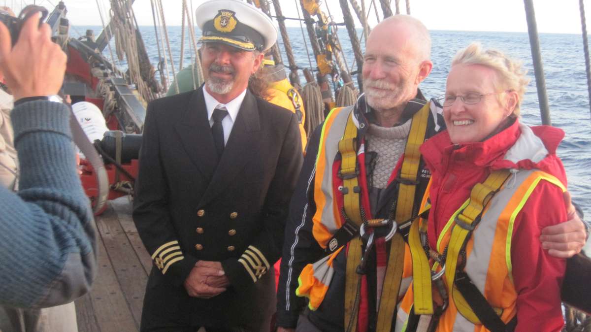 Christine and Paul with Captain Ross