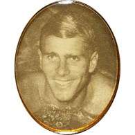 Badge with image of Murray Rose