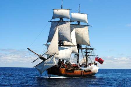 Endeavour at full sail by Sophie M WA