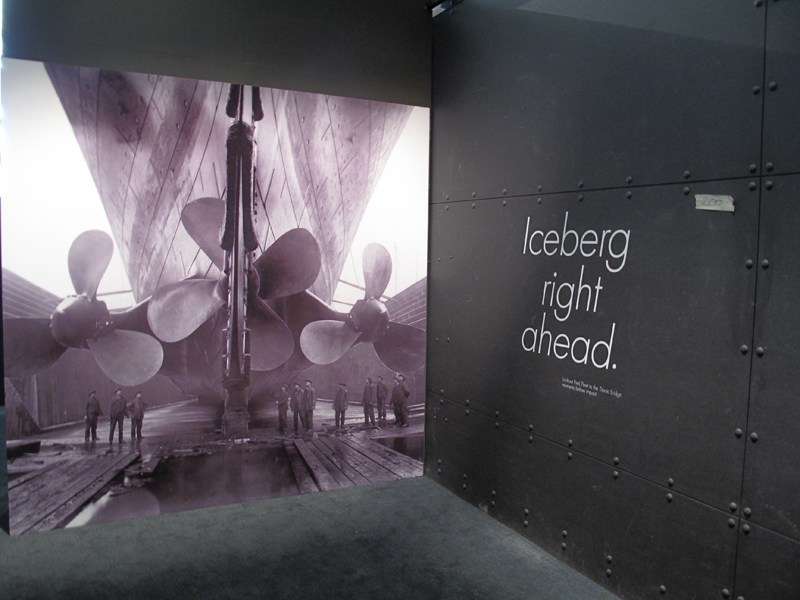 Exhibition panel in Remembering Titanic - 100 years