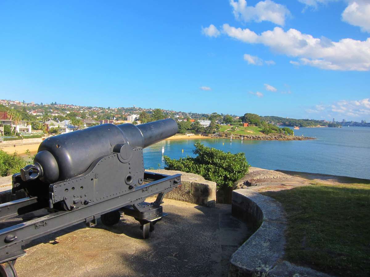 the view from the walking track up to Hornby lighthouse