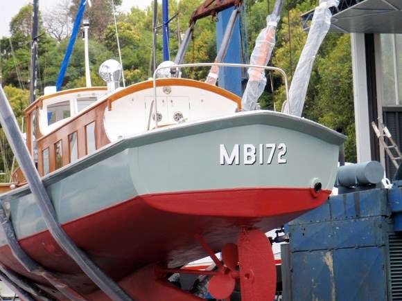 View from stern side of MB 172 with new paint work