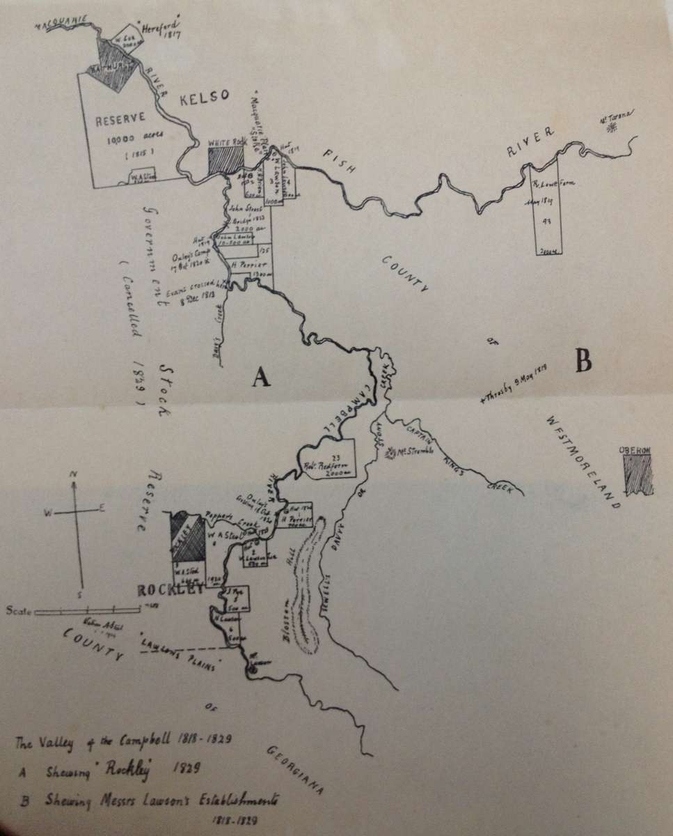 Plan of Rockley and surrounding district. ‘History of Rockley, New South Wales’ by Watson A. Steel, Royal Australian Historical Society Journal and Proceedings Vol XV. Part I (1929)