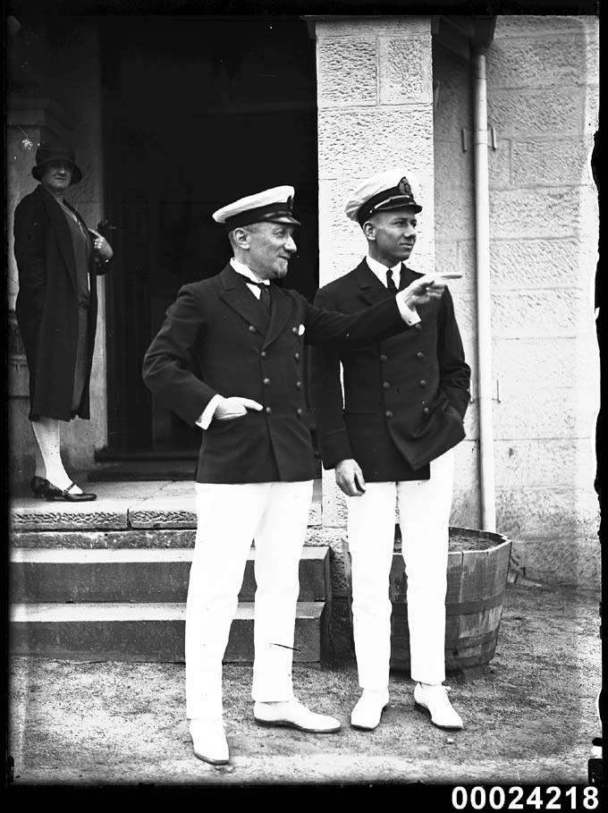 The photo that started it all. Frank and Alexis Albert at the Royal Sydney Yacht Squadron in Kirribilli during opening season Photographer: Samuel J Hood Studio ANMM Collection