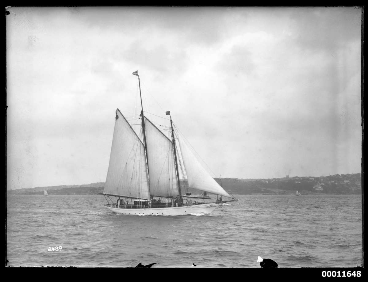 Boomerang sailing on Sydney Harbour, c 1930. Photographer: William J Hall ANMM Collection